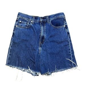 Levi’s Women’s Denim Big E Premium Line High Loose Shorts – Medium Wash, Size 29